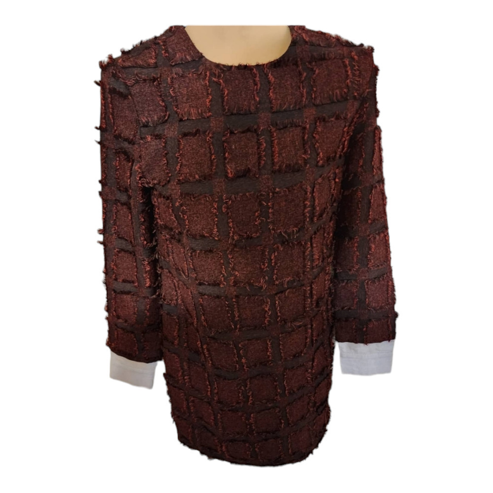 English Factory plaid red patchwork dress size small